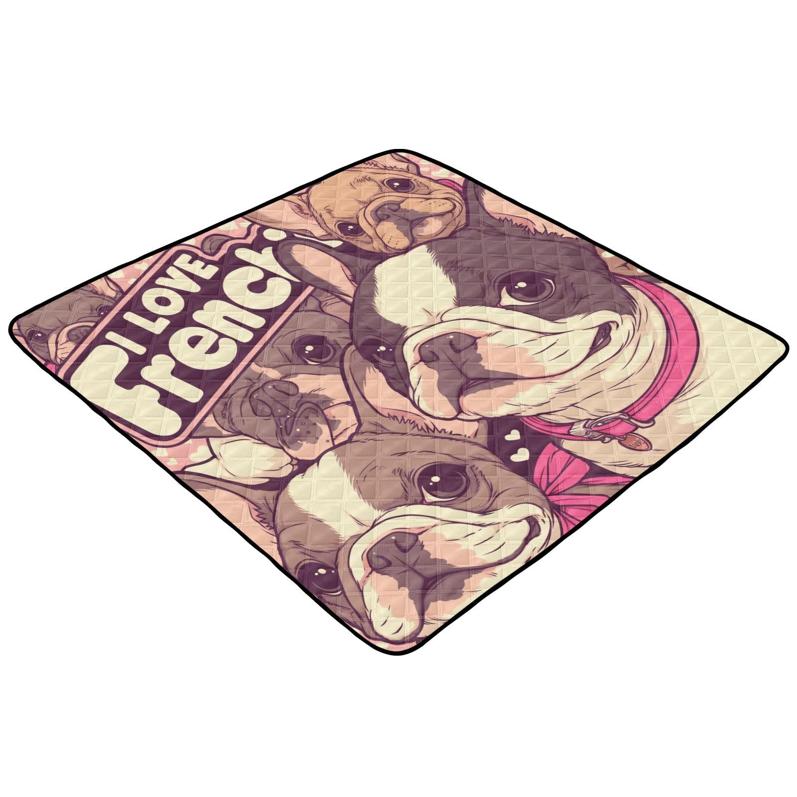 Kigai Cute Dogs Baby Play Mat for Floor and Playpen 50x50 inch Non-Slip Baby Activity Playmat Waterproof Foldable Crawling Mat for Infants Toddlers