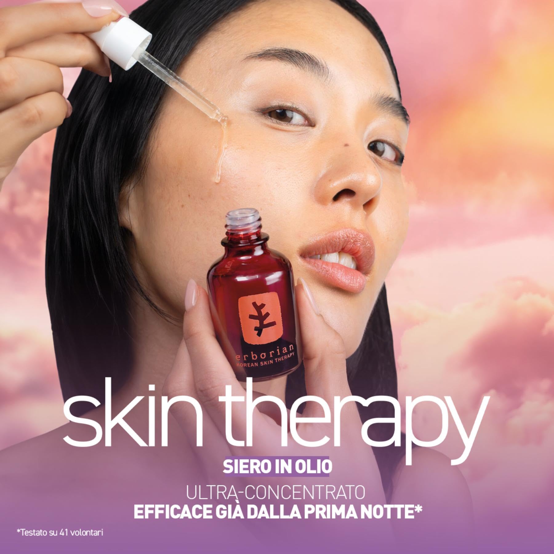 Erborian Skin Therapy Olio Notte Viso Multi-perfezionante Riduce i Segni di Fatica Trattamento Cosmetico Coreano