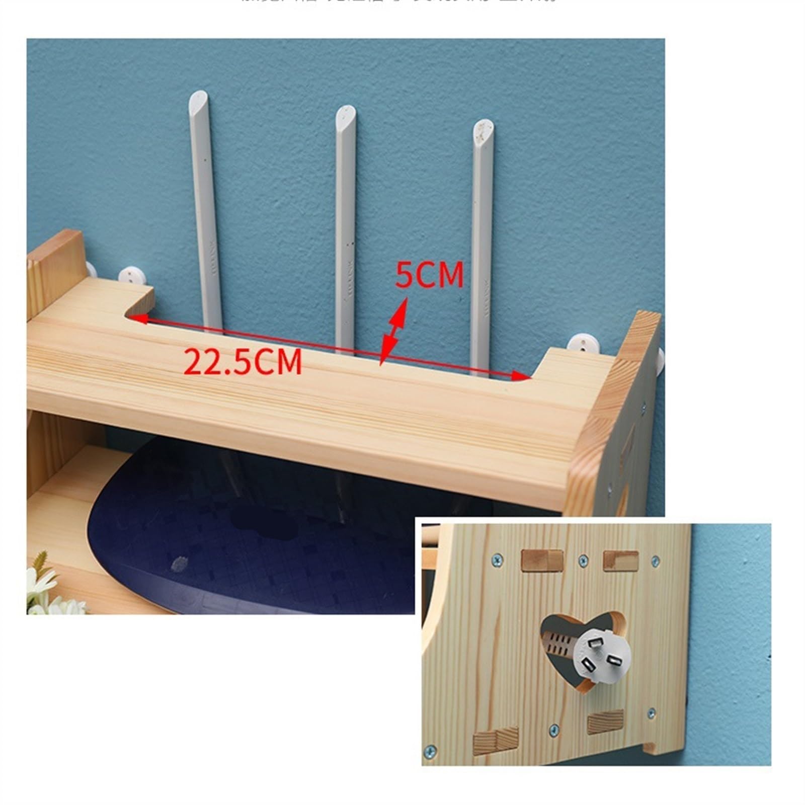 pudełko do porządkowania kabli Bezdotykowy telewizor do salonu dekoder ścienny rack router schowek naścienny wifi box z litego drewna organizacja kabli
