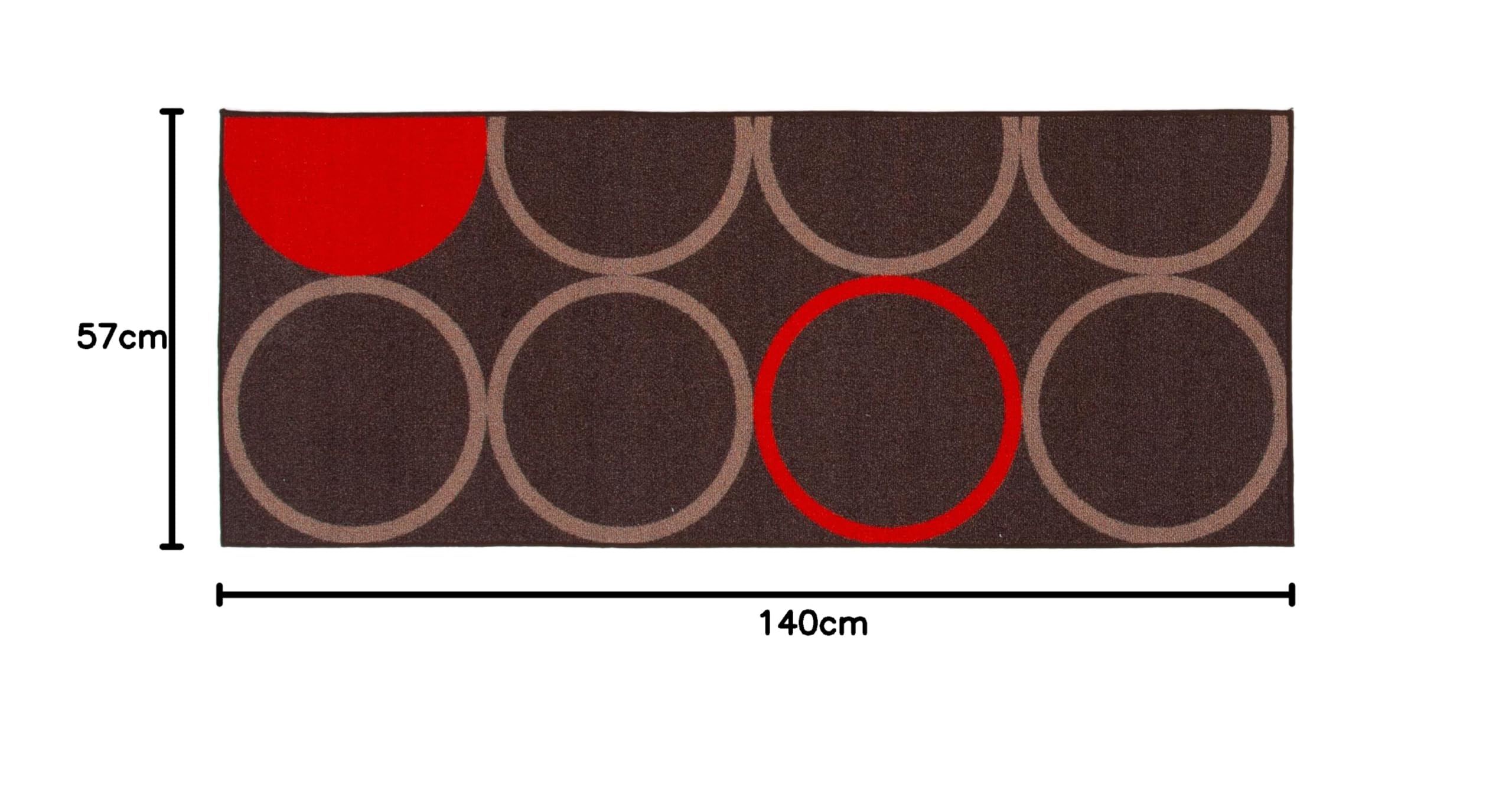 Tappeto Da Cucina Passatoia Opty Collection – 57x140 Cm, M778 Beige-Arancio, Antiscivolo E Resistente Alle Macchie