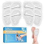 ZUCNANA Metatarsal Pads for Women - Soft Gel High Heel Insoles, 4 Pairs, Non-Slip Design, Instant Foot Pain Relief, Self-Sticking Back, Fits All Feet Sizes