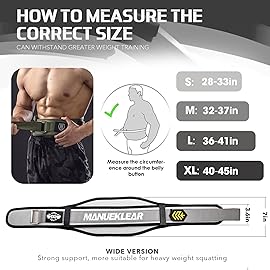 Weight Lifting Belt, Lifting Belts for Women Men,MANUEKLEAR Weightlifting Belt Quick Locking Back Support for Bodybuilding, Fitness, Powerlifting, Cross Training, Squats, Workout, Exercise (Misty Gray, L36-41inches)