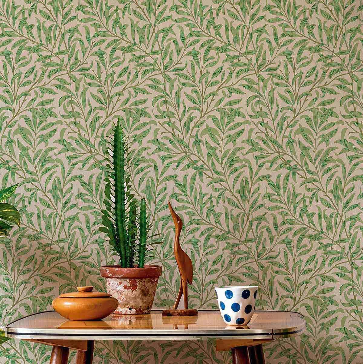 Walls By Me Green Leaf Peel and Stick Removable Wallpaper 8824