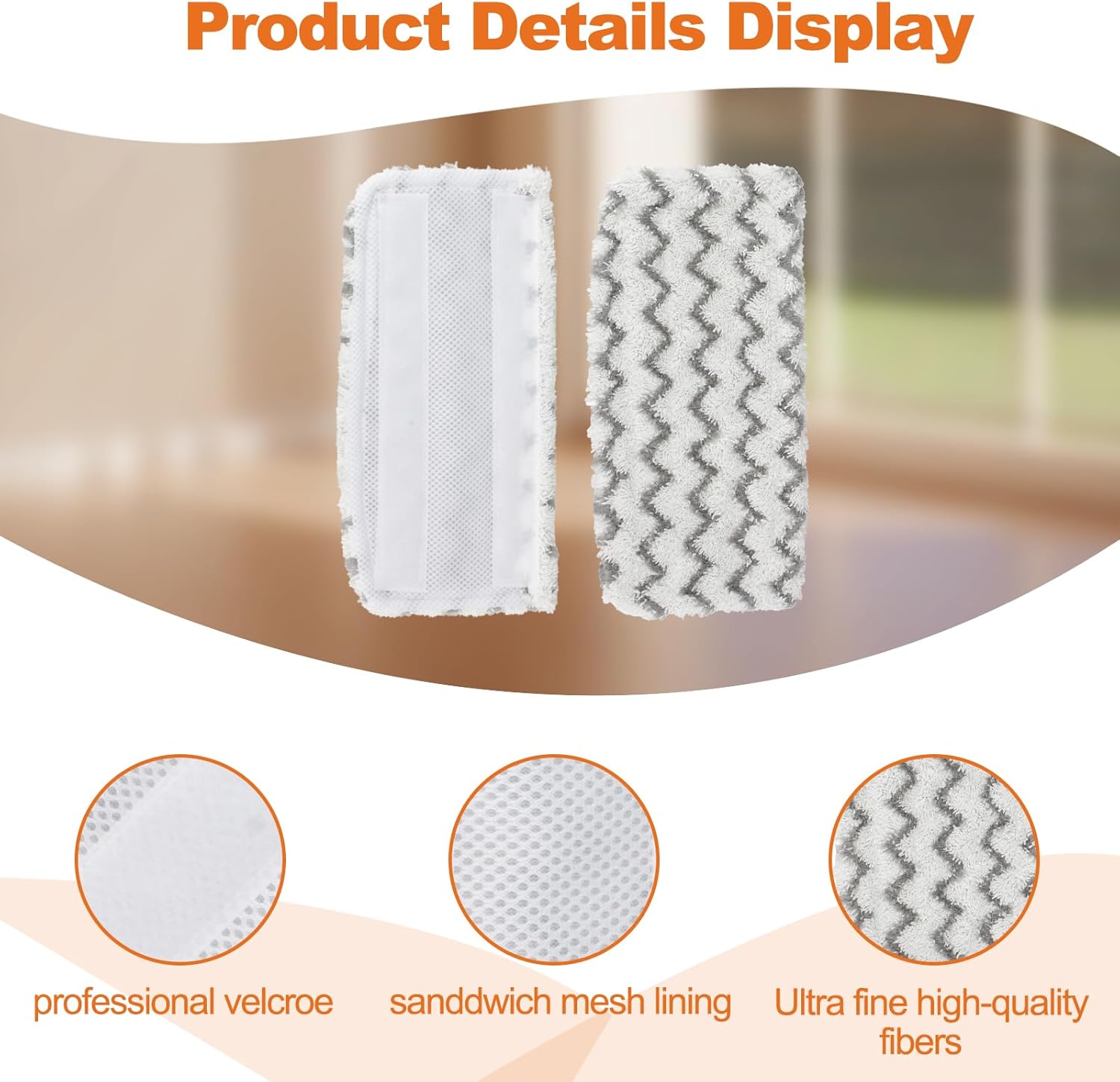 Azmuth 10 Pack for Shark Mop Pads Replacement Shark Steam Mop S1000 S1000A S1000C S1000WM S1001C S2001 Washable and Reusable Microfiber Cleaner Pads for Shark Vacmop Pads