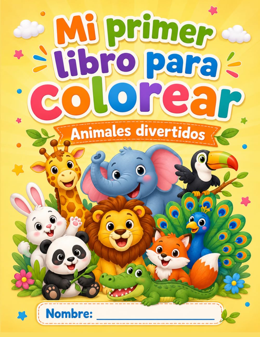 Mi primer libro para colorear: Animales divertidos