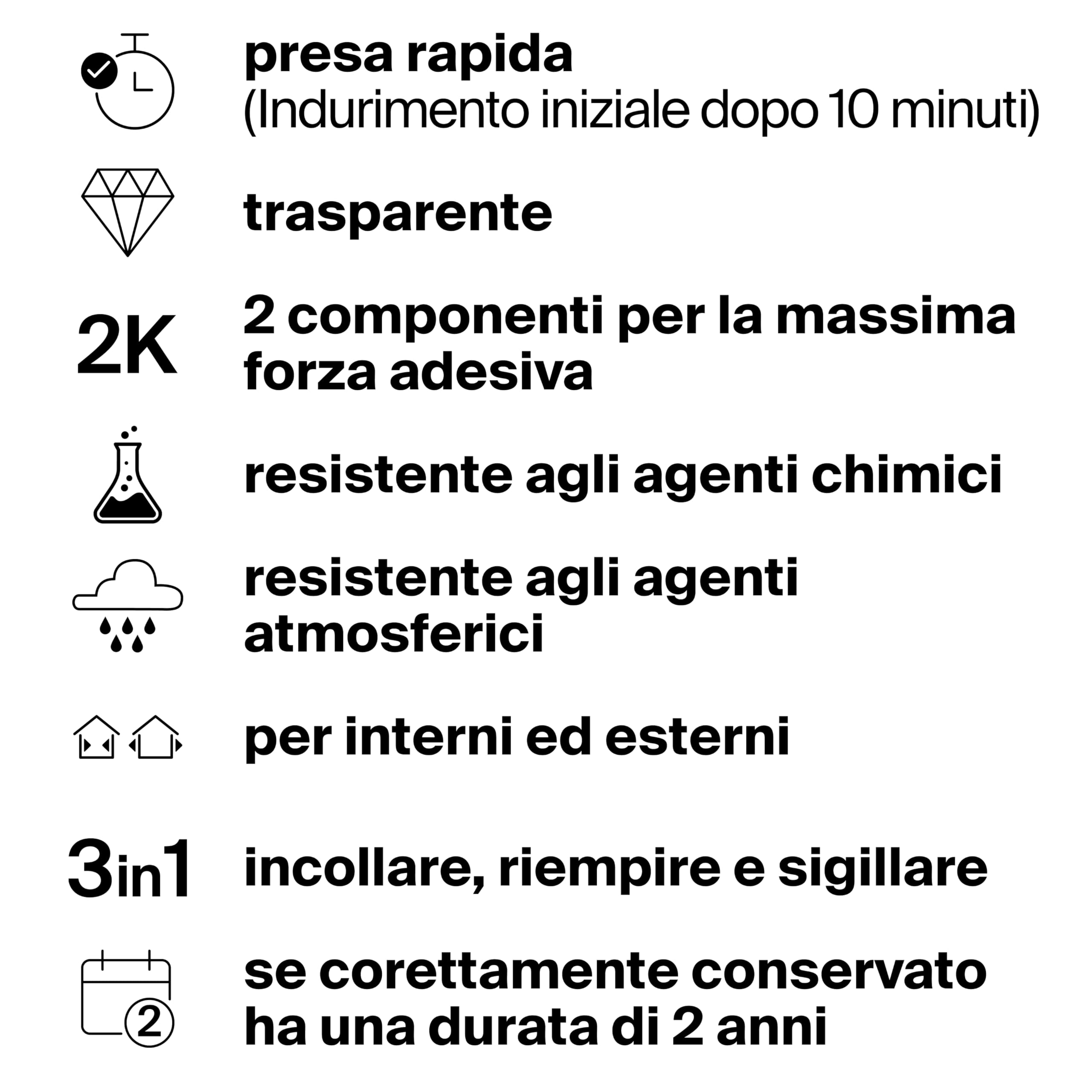 Fischer 2 Pz Mega Colla Epossidica Bicomponente PowerMix NTJH, Presa Rapida, Adesivo Trasparente per Incollare Metallo, Legno, Plastica, Vetro, Ceramica, 2 x 25 ml