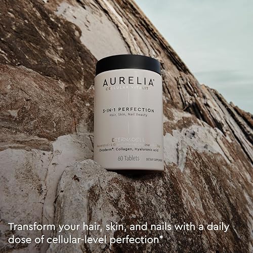 Miniatura 4 de AURELIA Perfección 3 en 1  Suplemento celular avanzado antienvejecimiento  Aumenta la producción de colágeno y fortalece el cabello, la piel, las