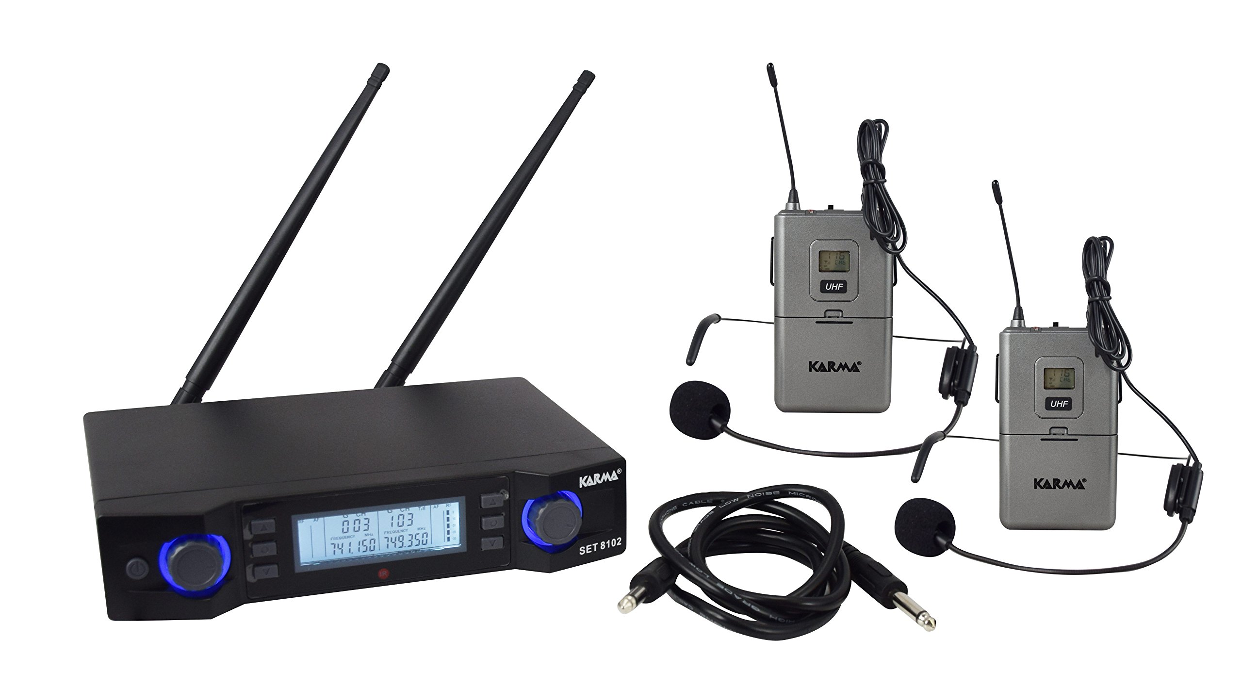 Doppio radiomicrofono UHF ad archetto