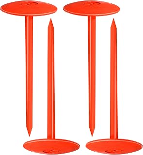 FEBTECH - Septic Tank Marker - 3.5" x 7" - Suitable Property line Markers for Protecting Your Septic Tank and Property Boundary with Solid and Sturdy Survey Stakes - Pack of 4 Pcs