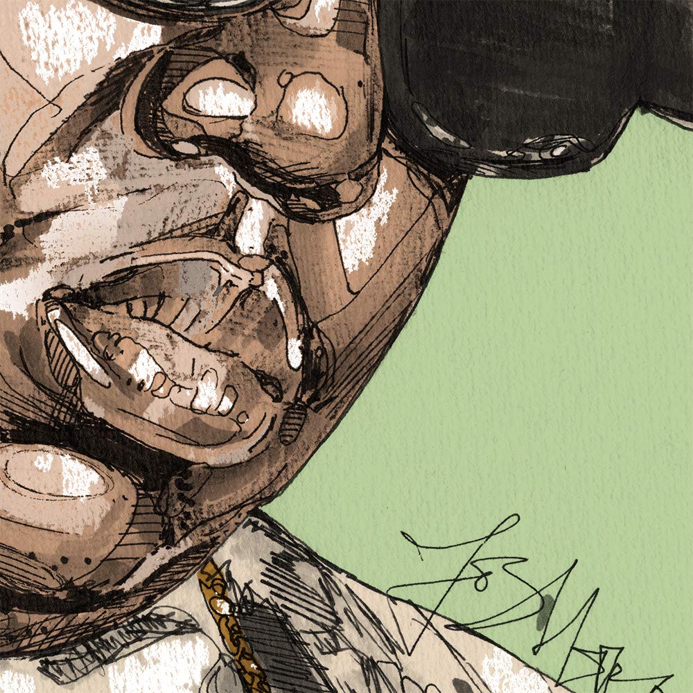 Hip Hop - Poster Rap 02 29,7 x 42 cm (A3) - incorniciato e firmato