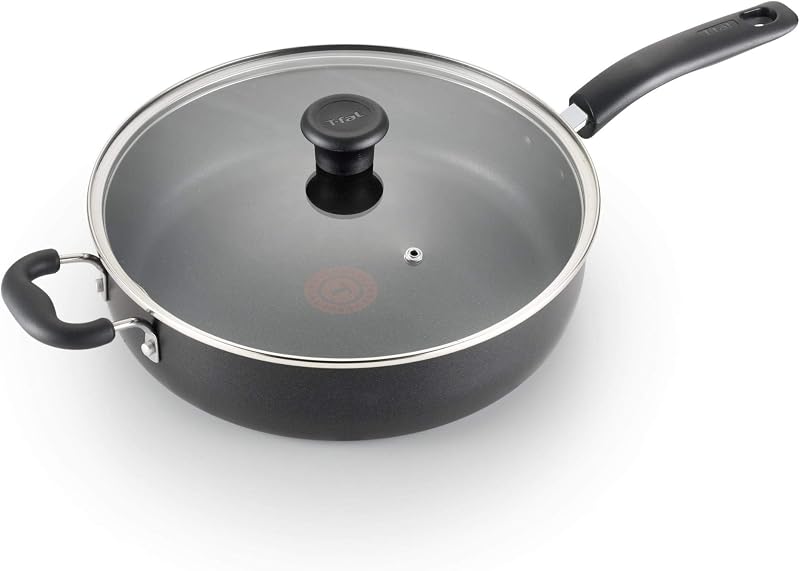 Specialty Aluminum Pan with Lid 12 in. 5 qt. Black
