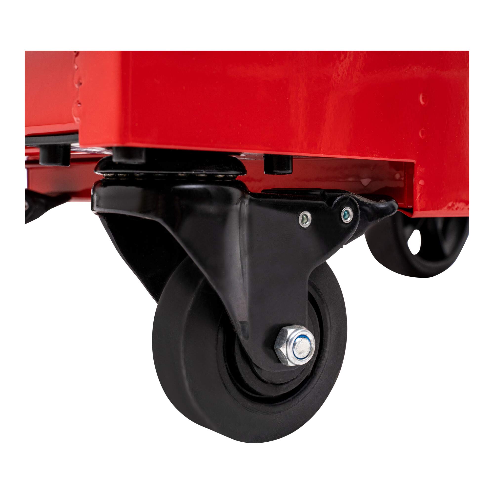 STIER Montagewagen, klappbar, 80kg Tragkraft, LxBxH 700x380x535 eingefahren, LxBxH 700x380x900mm ausgefahren, rollende Werkstatt, für Kleinteile und große Werkzeuge, Werkzeugkasten leer