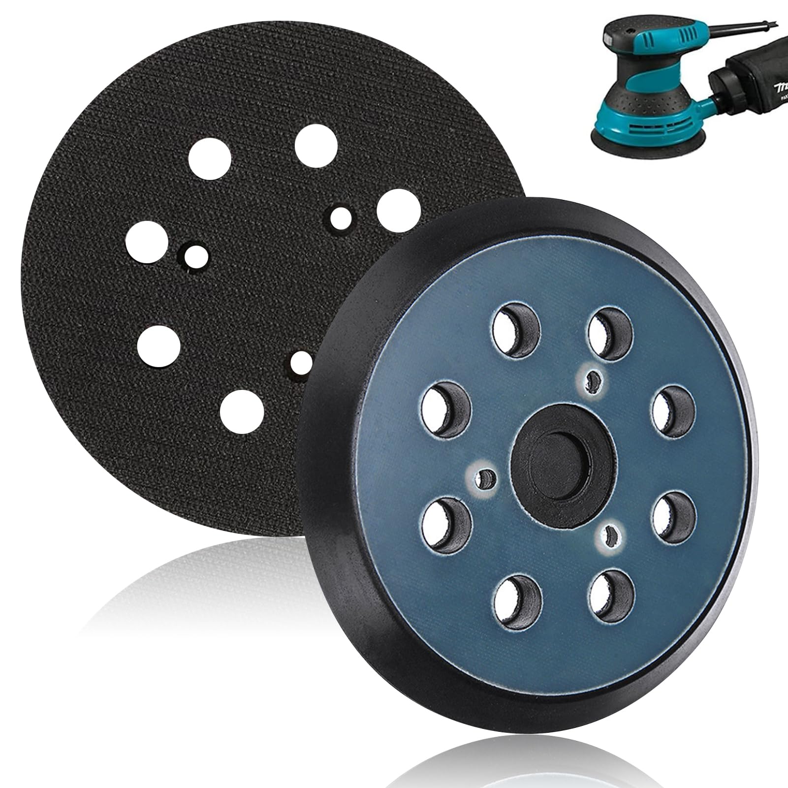 2Pcs Replacement Sander Pad Fits Makita BO5010, BO5030K, BO5031K, BO5041K
