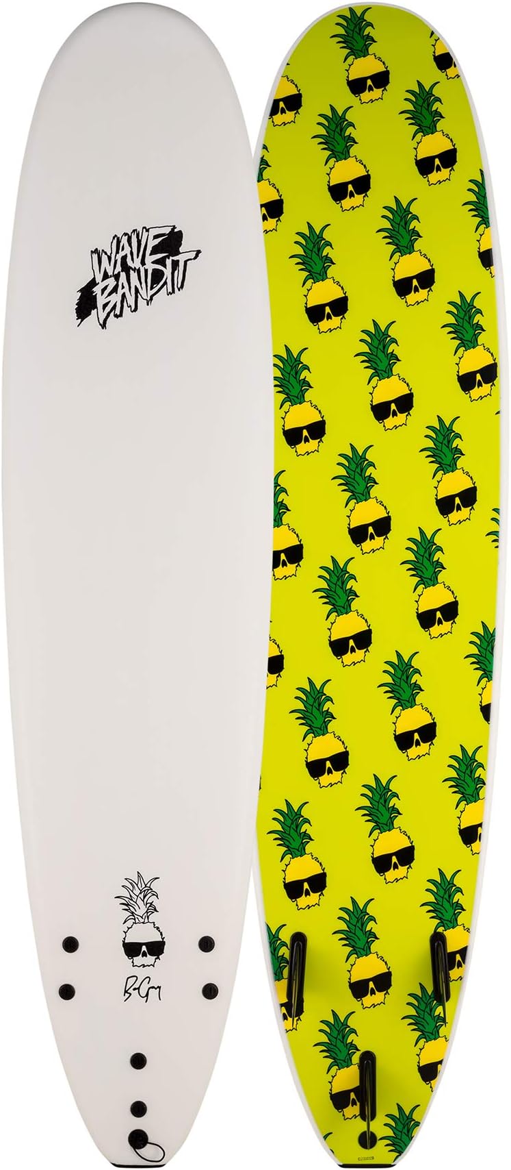 Wave Bandit Ben Gravy Pro EZ Rider Surfboard, White, 8'0 (WB80)