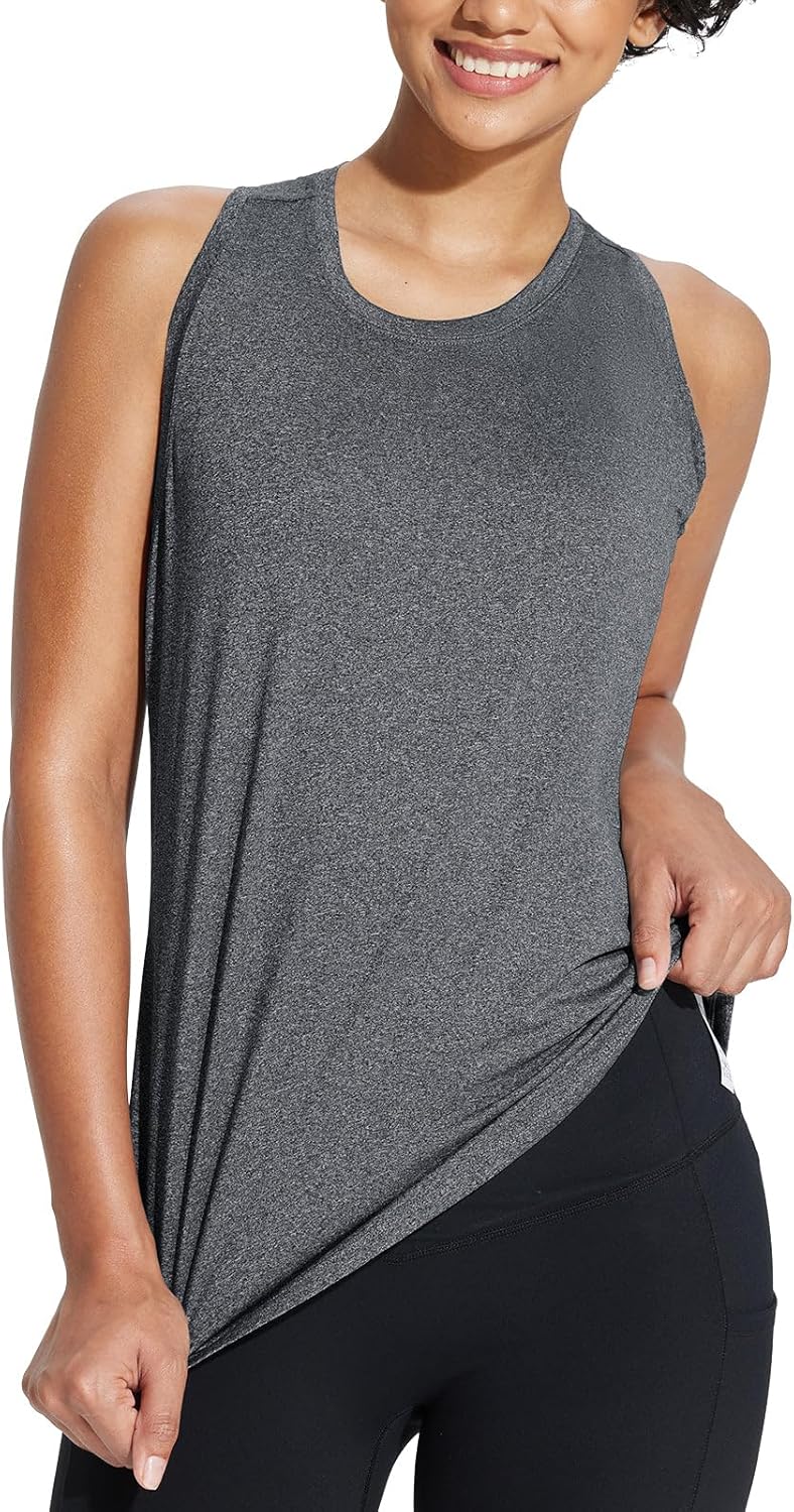 baleaf Women's Athletic Tank Tops Workout Sleeveless Running Racerback Shirts Quick Dry Breathable Yoga Tennis Gym - Image 6