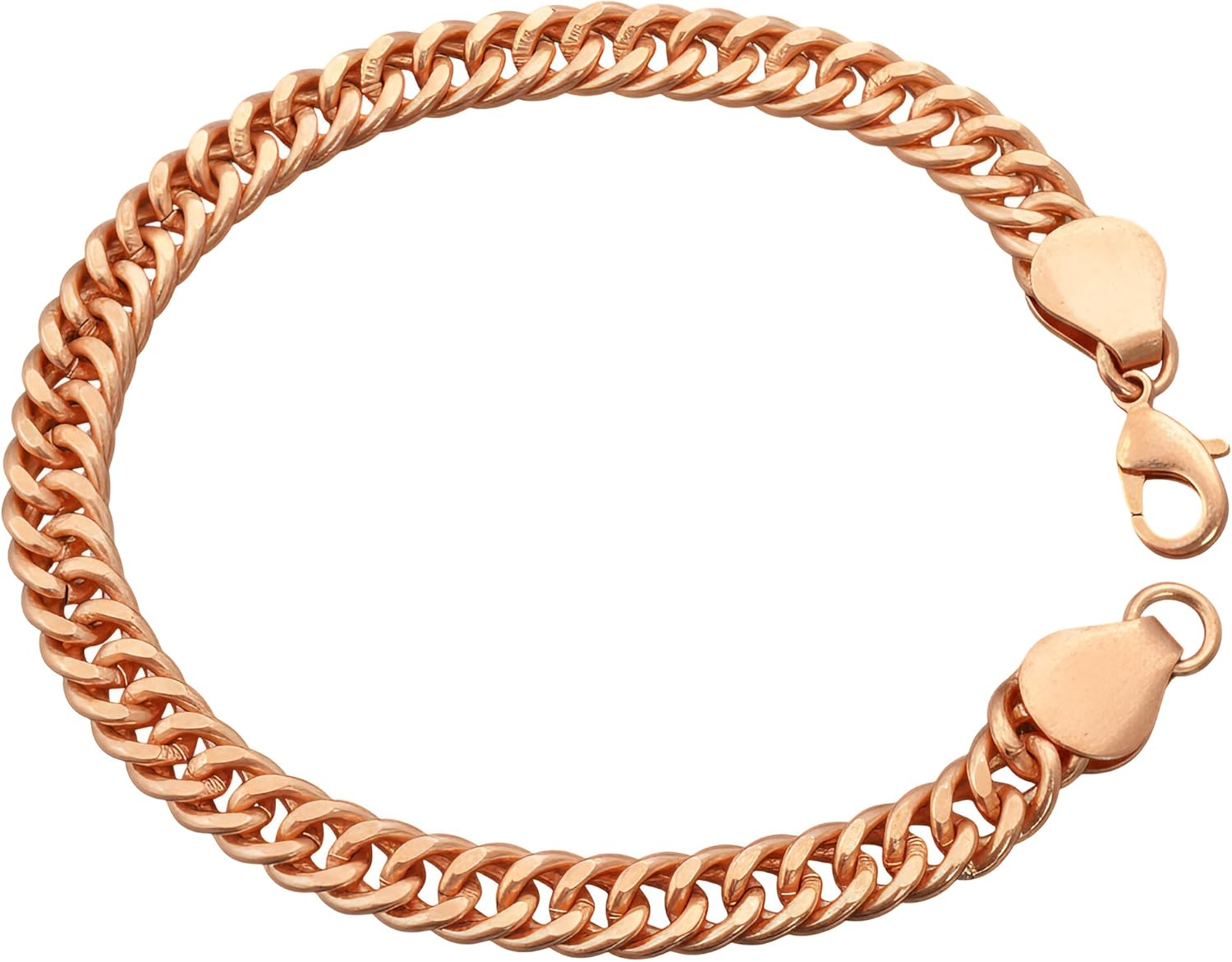 Pure Copper Link Bracelet with Lobster Clasp 9 Inch Long Solid Copper Statement Jewelry Set Gift for Women & Men