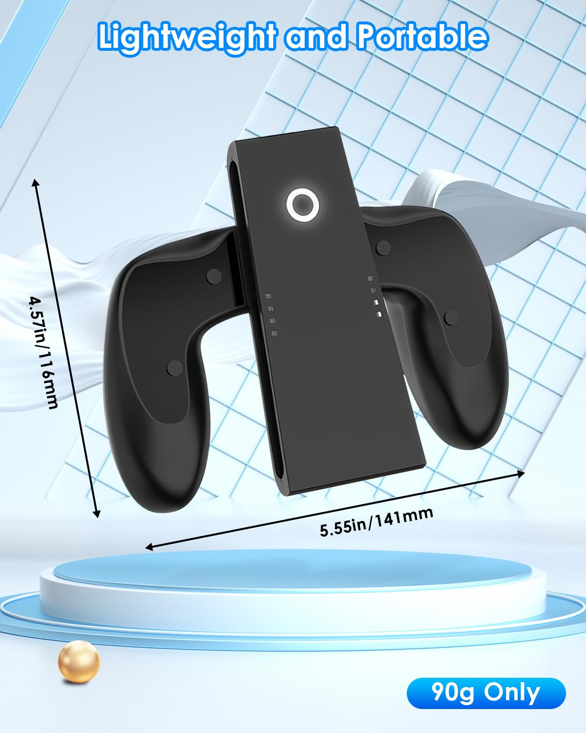 Sehawei Supporto Ricarica per Switch 2 per JoyCon(Carica Durante il Gioco),Caricabatterie Portatile Charging Grip per Joy Con con Indicatori per Switch 2