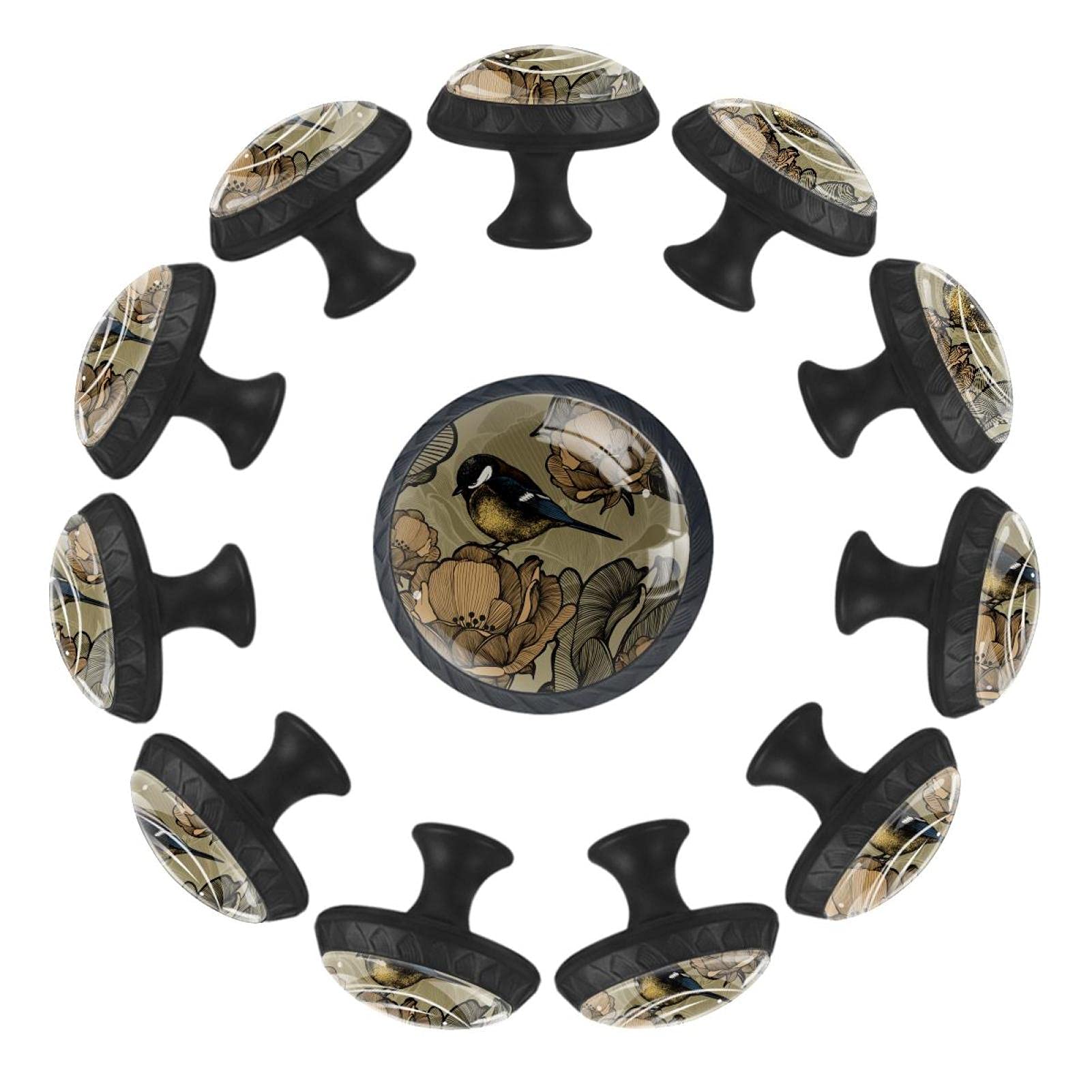 Poignées de tiroir ronds 35 mm anti-chocs | Lot de 12 boutons sécurisés pour crèche et commode