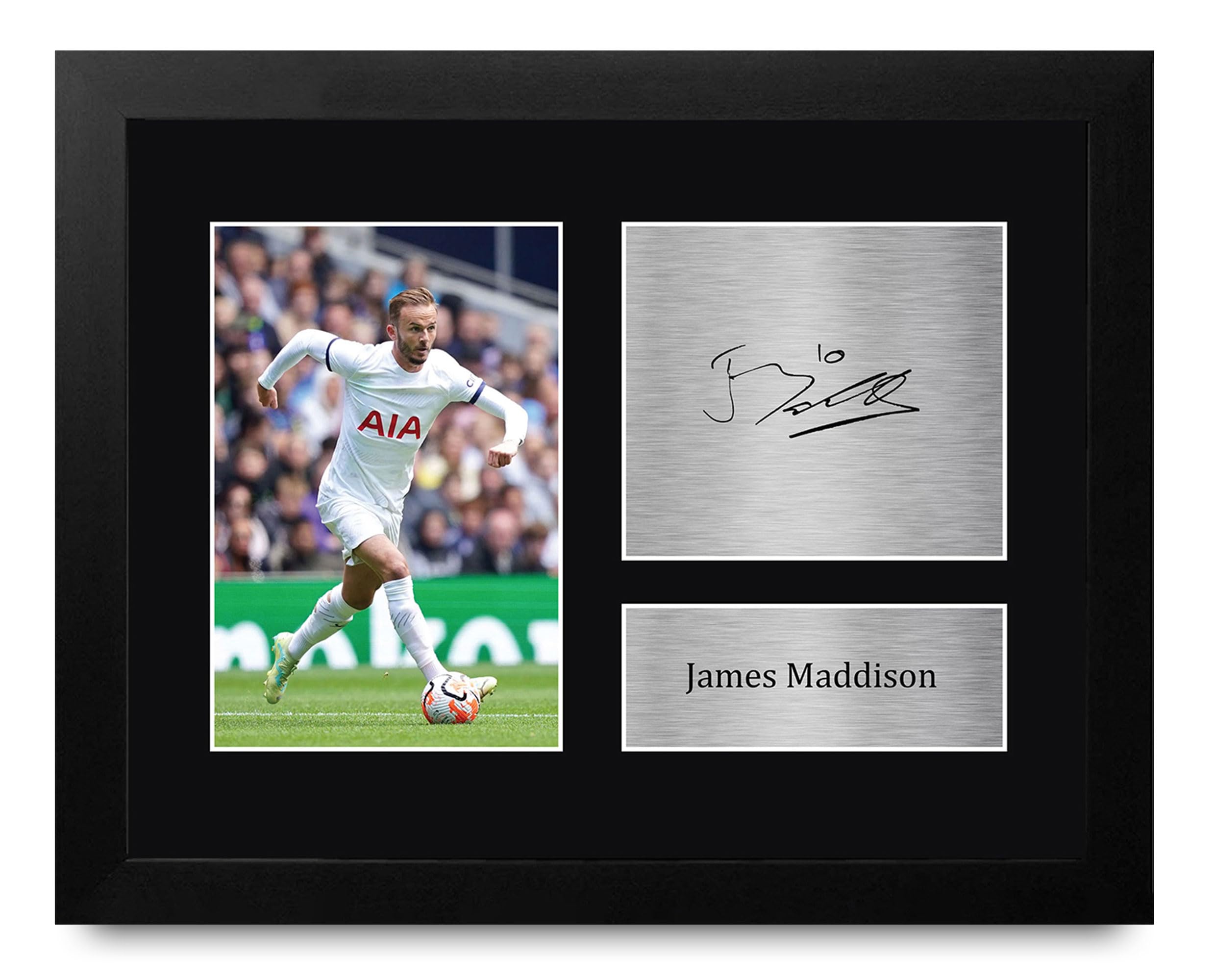HWC Trading James Maddison Tottenham Hotspurs Framed Gifts Printed Signed Autograph Picture for Soccer Fans and Supporters - US Letter Size-image-22