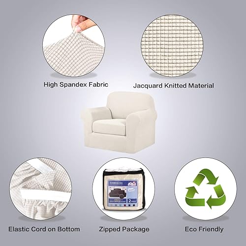 Miniatura 6 de H.VERSAILTEX Fundas protectoras para sillón de hasta 47 pulgadas de ancho de sillón de hasta 47 pulgadas, fundas protectoras para sillón de hasta 47