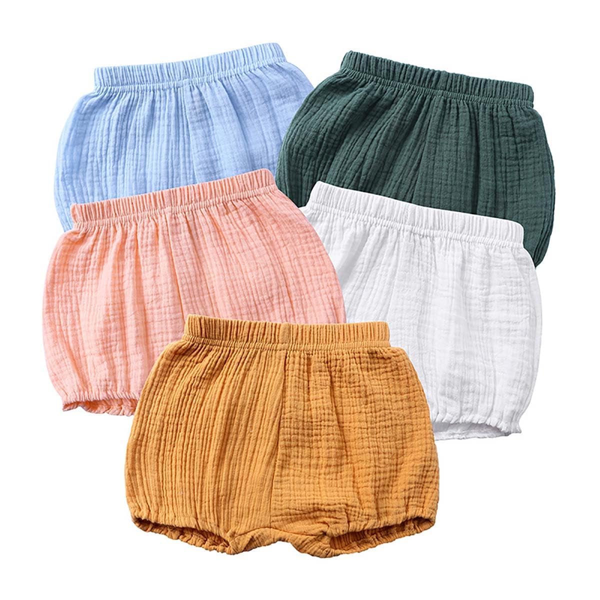 Générique Bloomer Mixte bébé Coton Lin, Culotte Couvre-Couche Respirante et Coupe Flexible, Short Enfant Doux et Pratique, pour Les Nourrissons et la Vie familiale Quotidienne