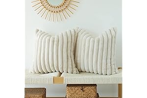 JojuSiS Pack of 2 Faux Fur Plush Decorative Throw