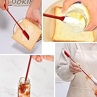 Vista 5 de Juego de espátulas de silicona rojas de 5 piezas, juego de espátulas de goma resistentes al calor, juego de espátulas de cocina aptas