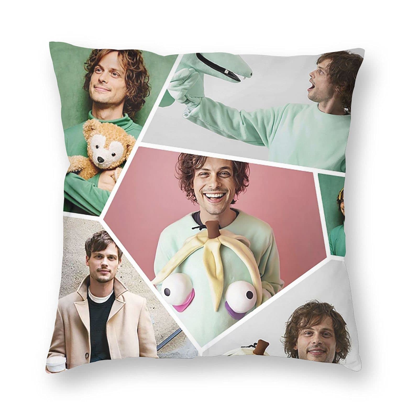 Fyess Collage Pillowcase for Matt-Hew Pillow Case for Home Decor Throw Pillow Cover 18in18in