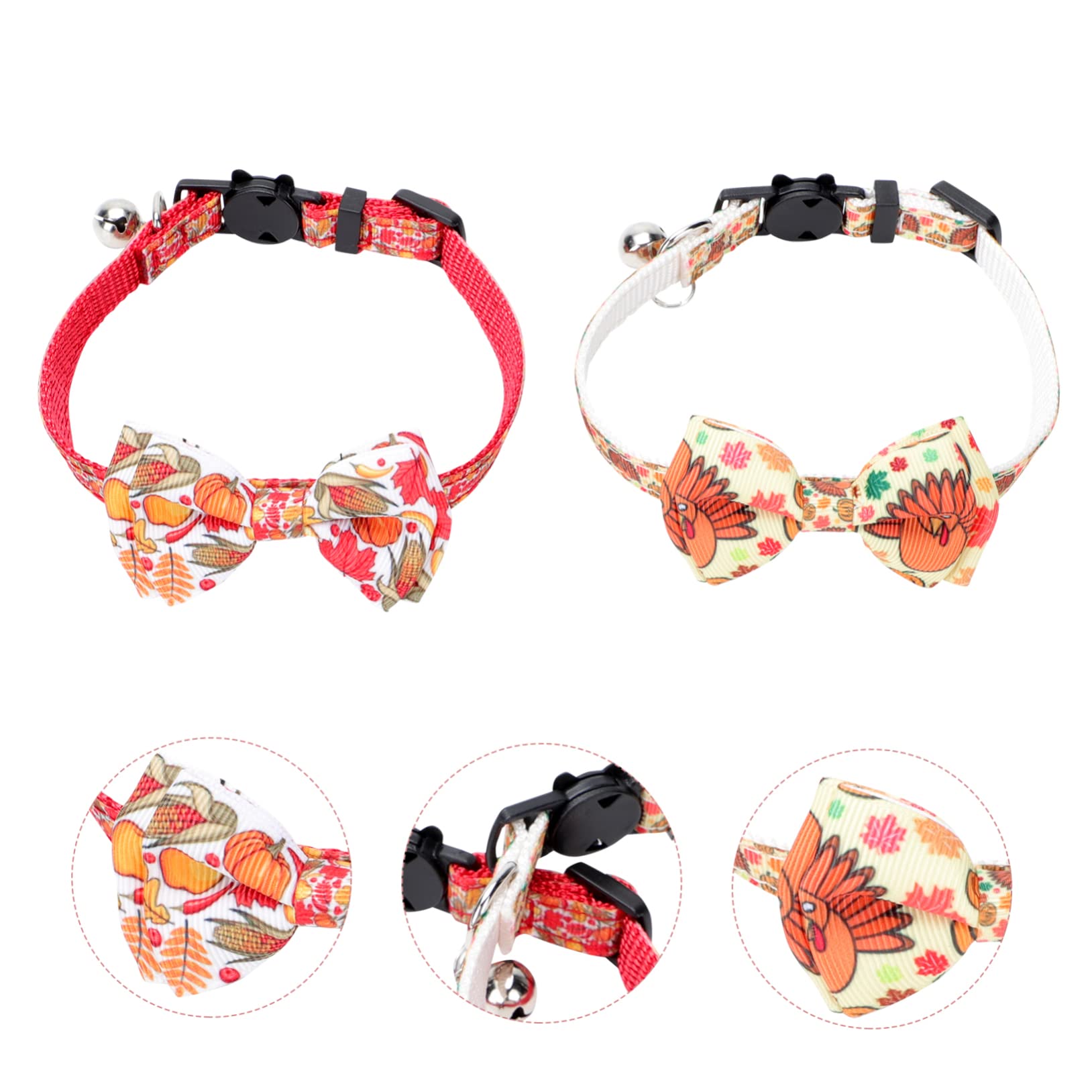 BESPORTBLE 4 Set Di Collari Per Cani E Gatti Per Il Ringraziamento Costumi Per Animali Domestici Collane Accessori Per Animali Domestici Per Feste 32 Cm Vivaci 2 Pezzi * 4