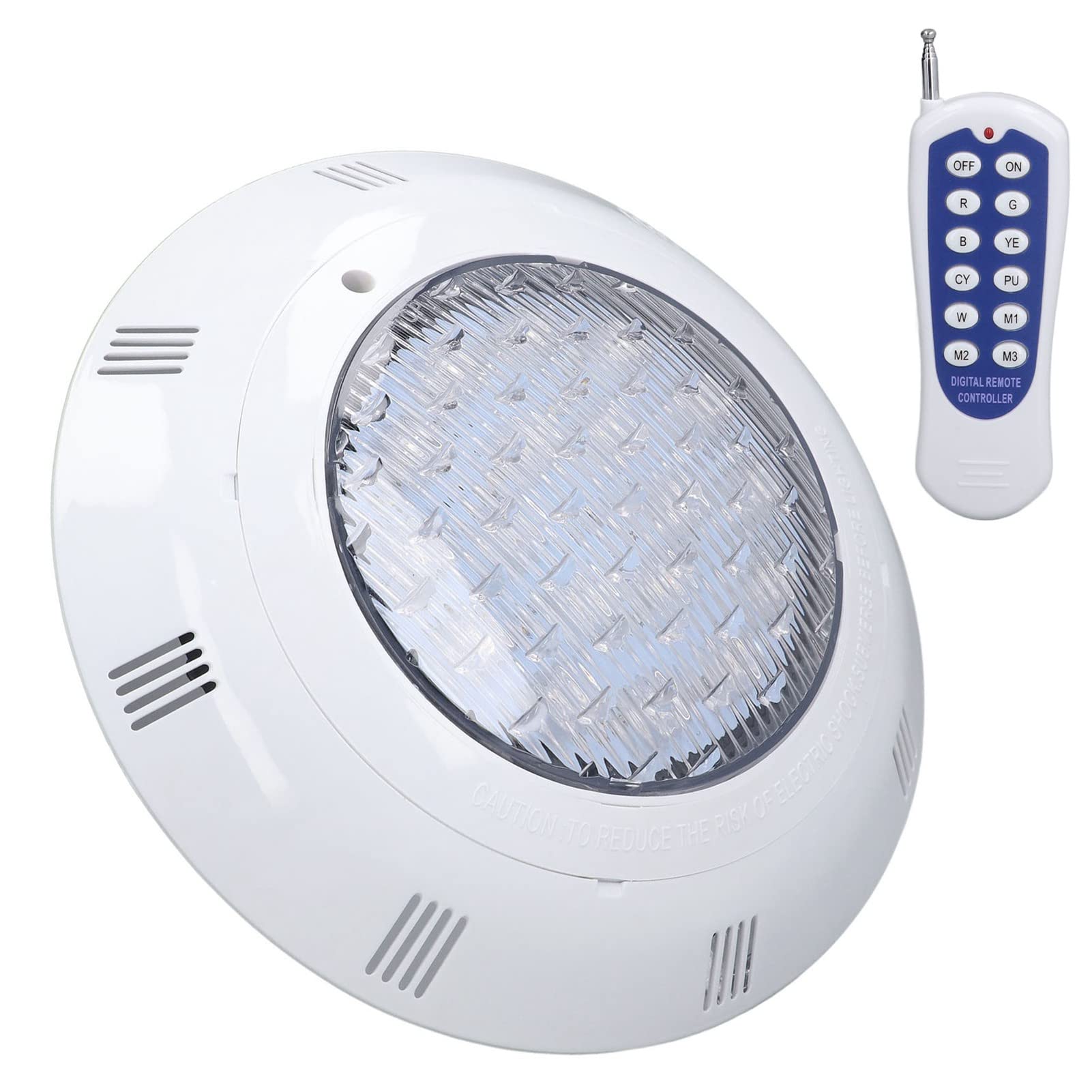 Hyuduo Luce Subacquea per Piscina 54W 18LED RGBW AC12V IP68 con Telecomando per Laghetti Balneabili e Illuminazione Paesaggistica