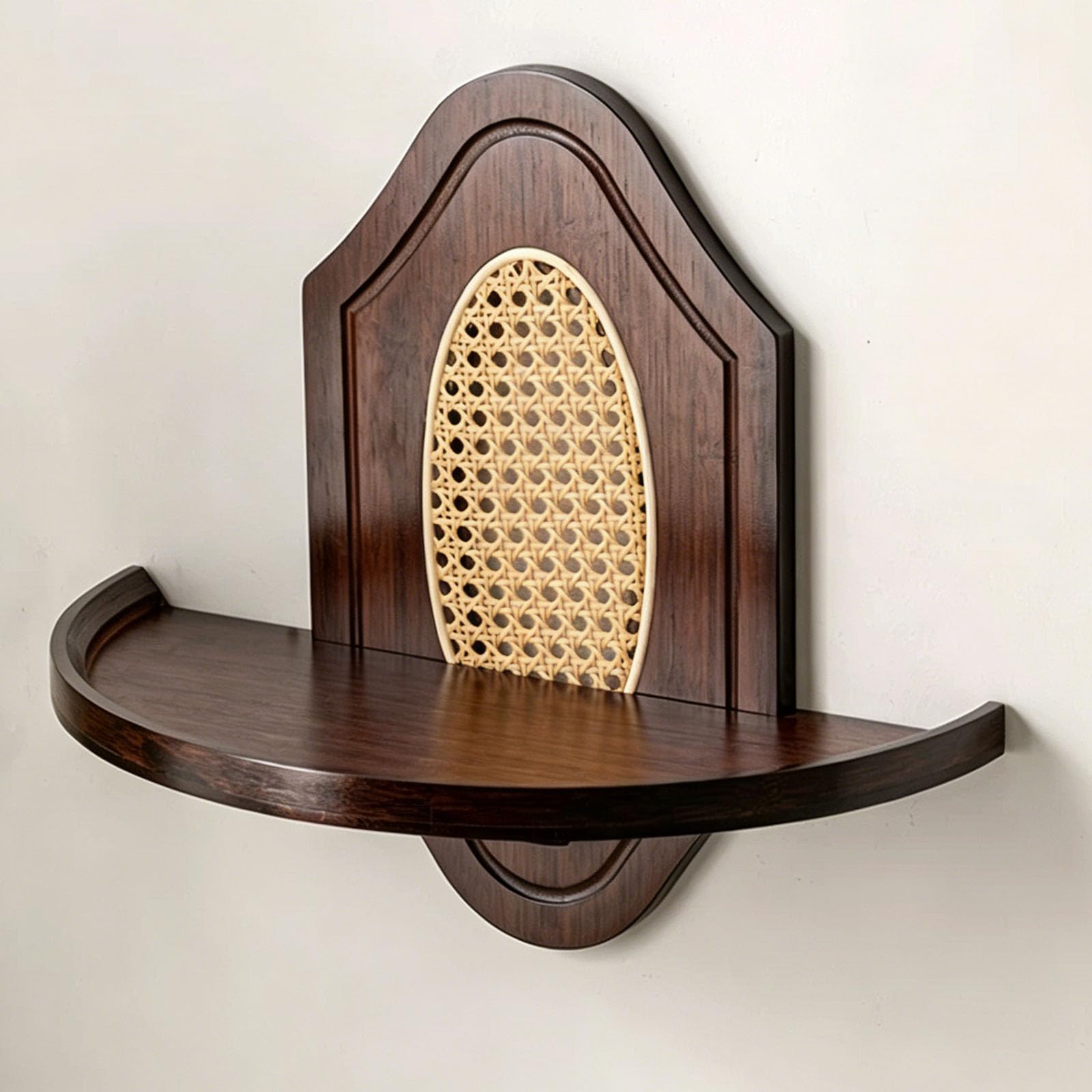 Étagère murale en bambou suspendue support prière et méditation 38cm