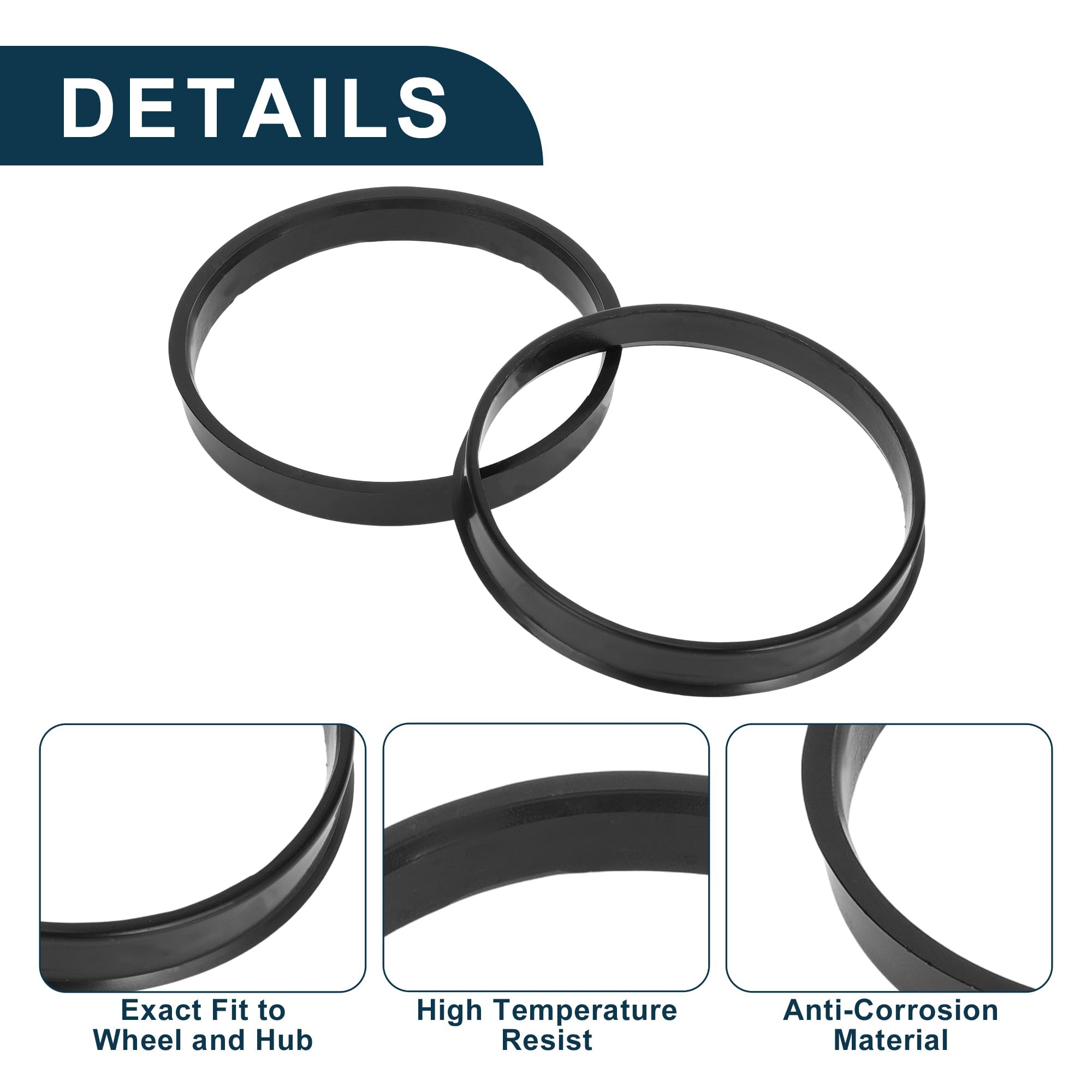 4×Car Hub Centric Rings Plastic 66.6~57.1 Wheel Rim Center Rings Car Aluminum Alloy Wheels Bore Center Spacer Ring Tire Part