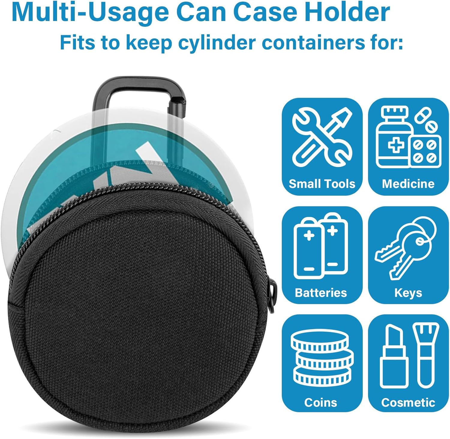 Cosmos Tactical Can Case Dip Can Pouch Zipper Belt Pouch for Belt and Bag, Dip Can Holster Pouch Pack Can Case Holder Tactical Gear Pouch Case Compatible with Zyn Can & Molle Pouch for Outdoor Travel - Image 6