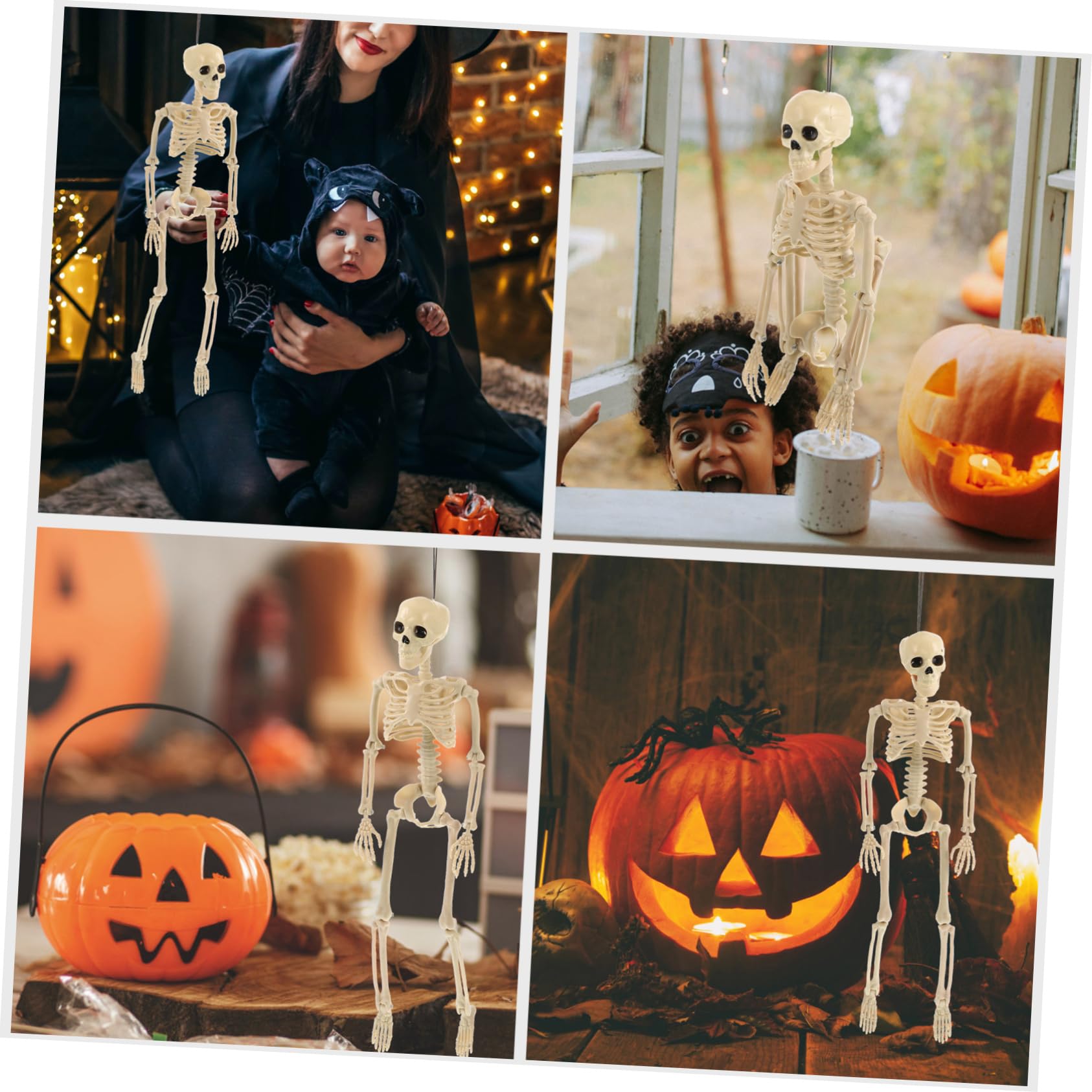 Gatuida 3pezzi Scheletro Simulato Per Decorazioni Halloween Accessorio Per Decorazione Per Infestate
