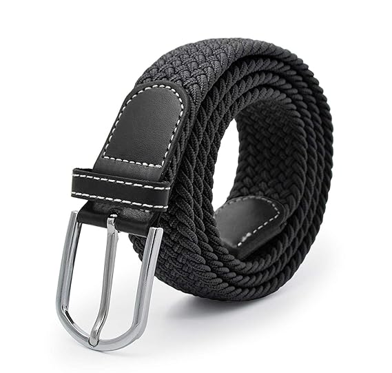 ZORO Stretchable Braided Woven Fabric Belt for Men and Women, Fits on upto 40 inch waist size