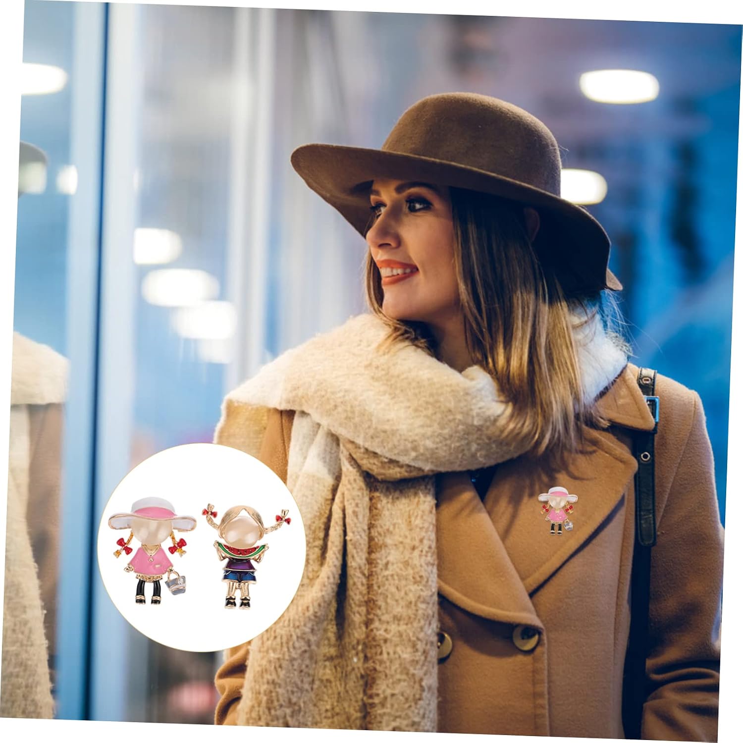 minkissy 2pcs Cute Cartoon Animation Brooches for Children and Nurses Enamel Cartoon Brooch Decor for Clothing and Bag Accessories