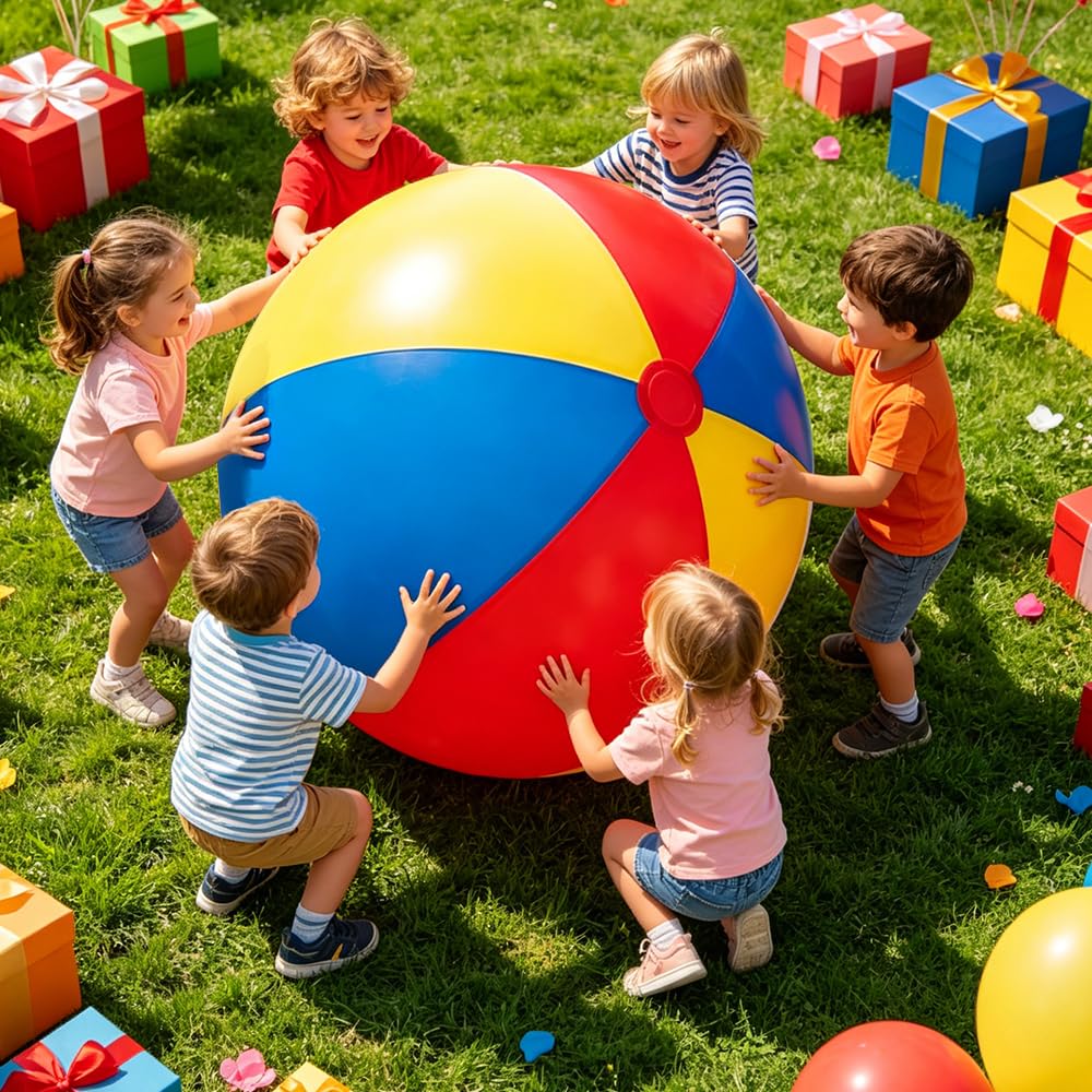 Piłki plażowe Ø 100 cm, nadmuchiwana piłka wodna z wytrzymałej gumy, zabawka na basen