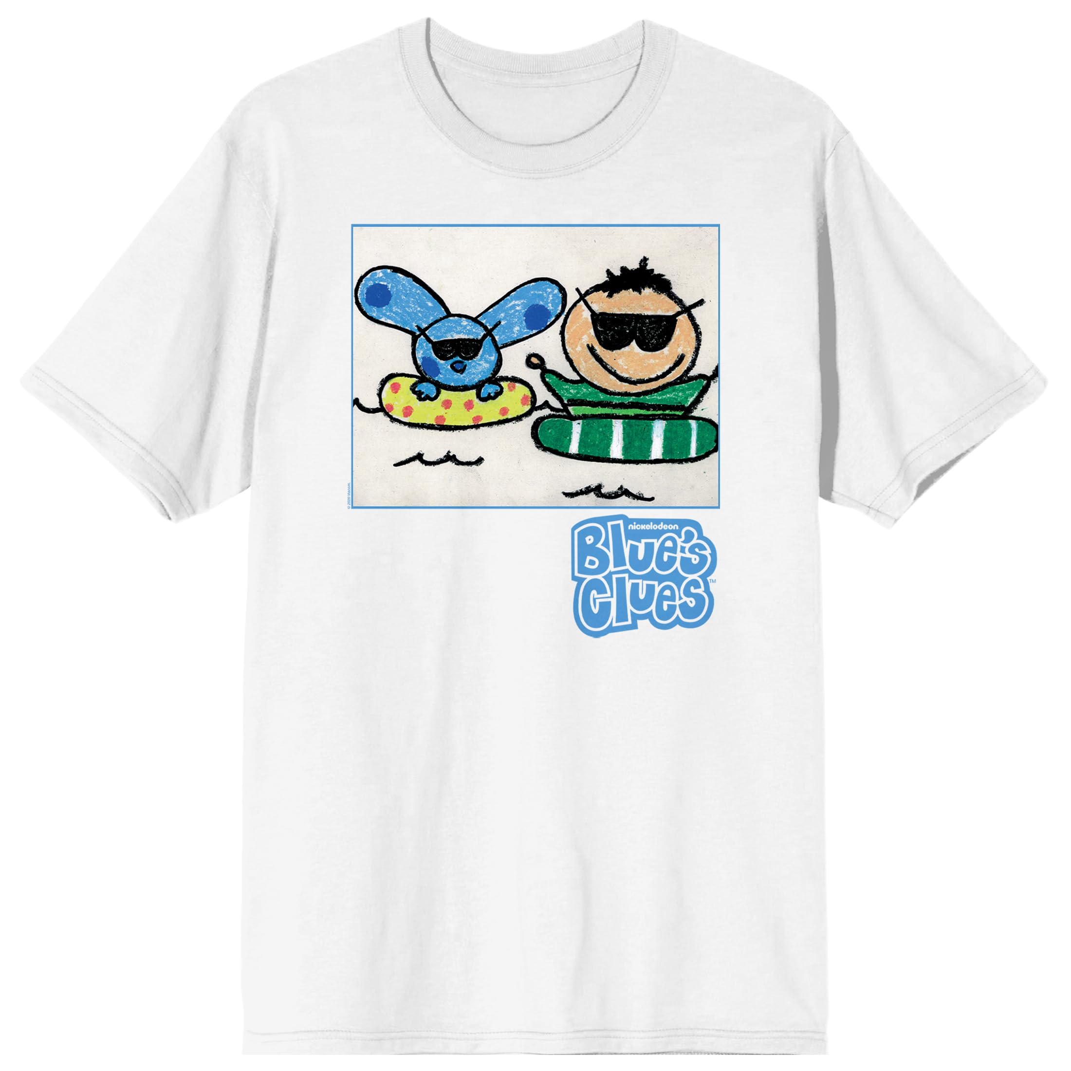 Blue's Clues Everybody Play Crew Neck Short Sleeve White T-Shirt