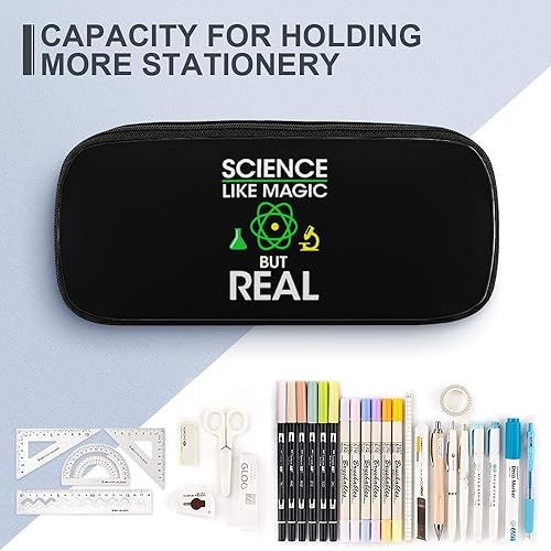 Miniatura 4 de Science Like Magic But Real Pencil Case Multi- Slot Pencil Pouch Portable Pen Bag with Zip Stationary Storage Box