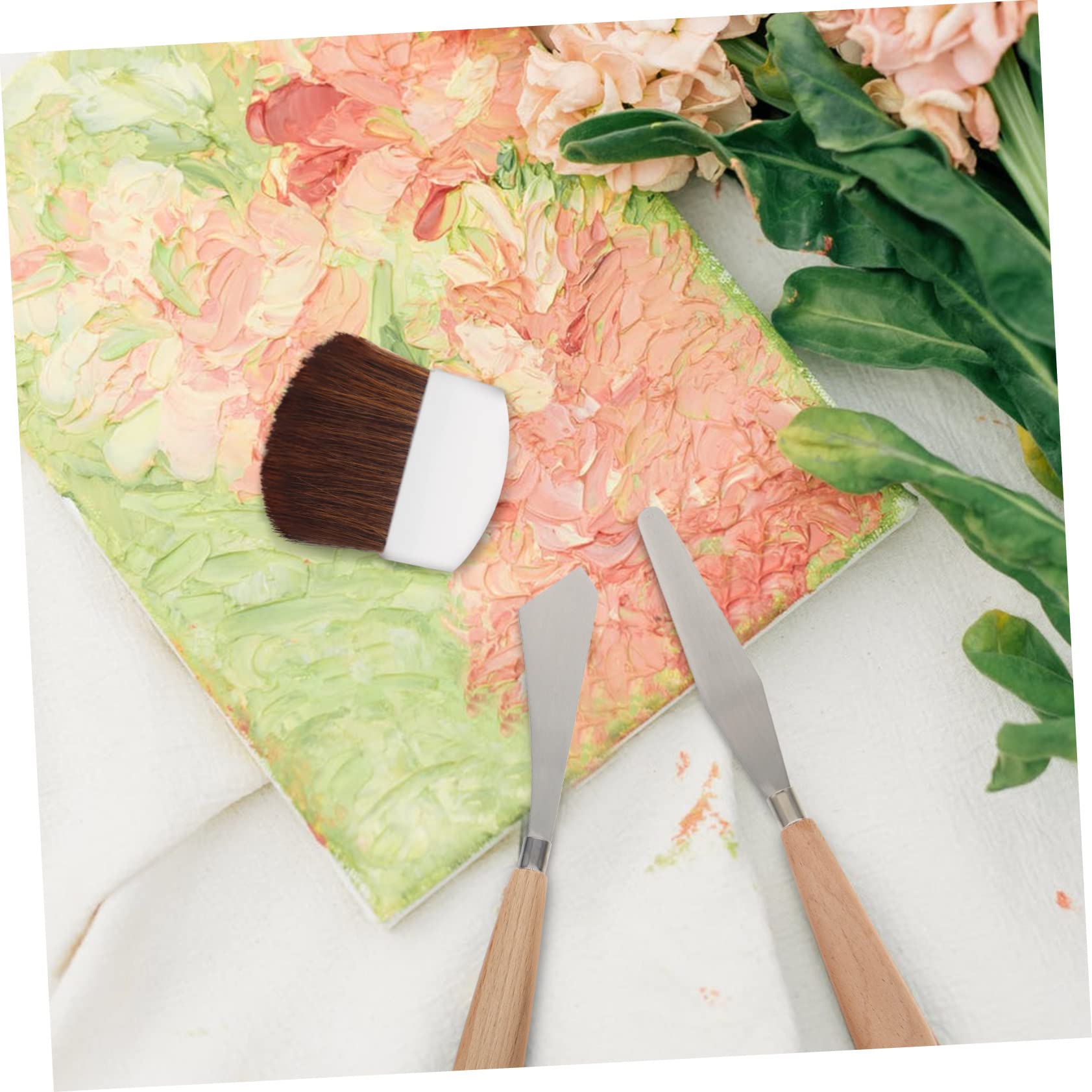 HOMSFOU 5 Set Set Di Pennelli Minuscolo Arte Piccolo Pittura Fornitura Di Vernici Disegno Artista Portatile Disegnare Accessorio Acquerello Fibra Bianca 10 Pezzi * 5