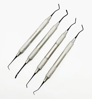 Black Titanium Coated Dental Composite Filling Instrument Restorative Kit 4 Pcs
