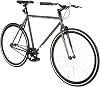 Hiland 700C Mens Road Race Bike, Single Speed Fixed Gear Womens Bicycle with Light Frame for Commuter, Adult Urban Hybrid Bike