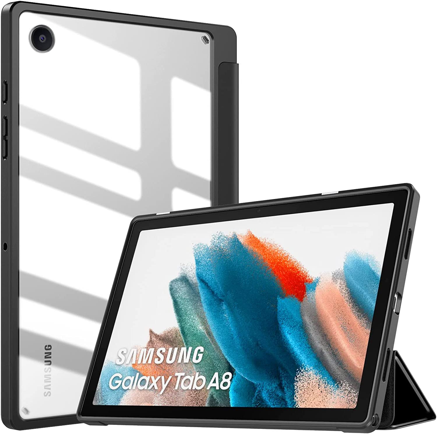 Robustrion Hybrid Flip Stand Case Cover for Samsung Galaxy Tab A8 10.5 inch [SM-X200/X205/X207] 2022 - Black (B09RPHQ1ZH) Amazon Price History, Amazon Price Tracker