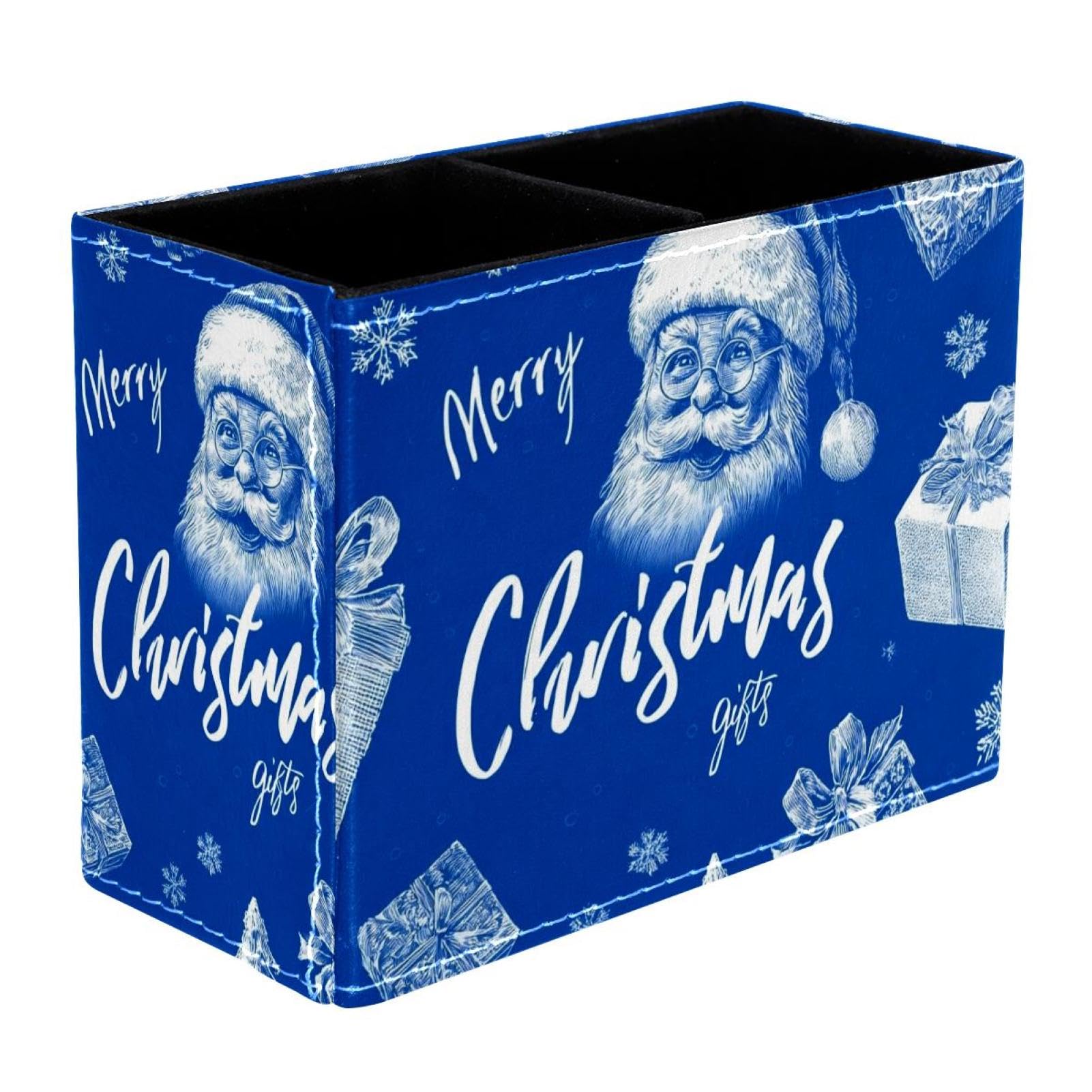 sanfly fish Merry Christmas Desktop Storage Box Pencil Holder, Stationeries and Desk Supplies Organizer for Home, Office & School