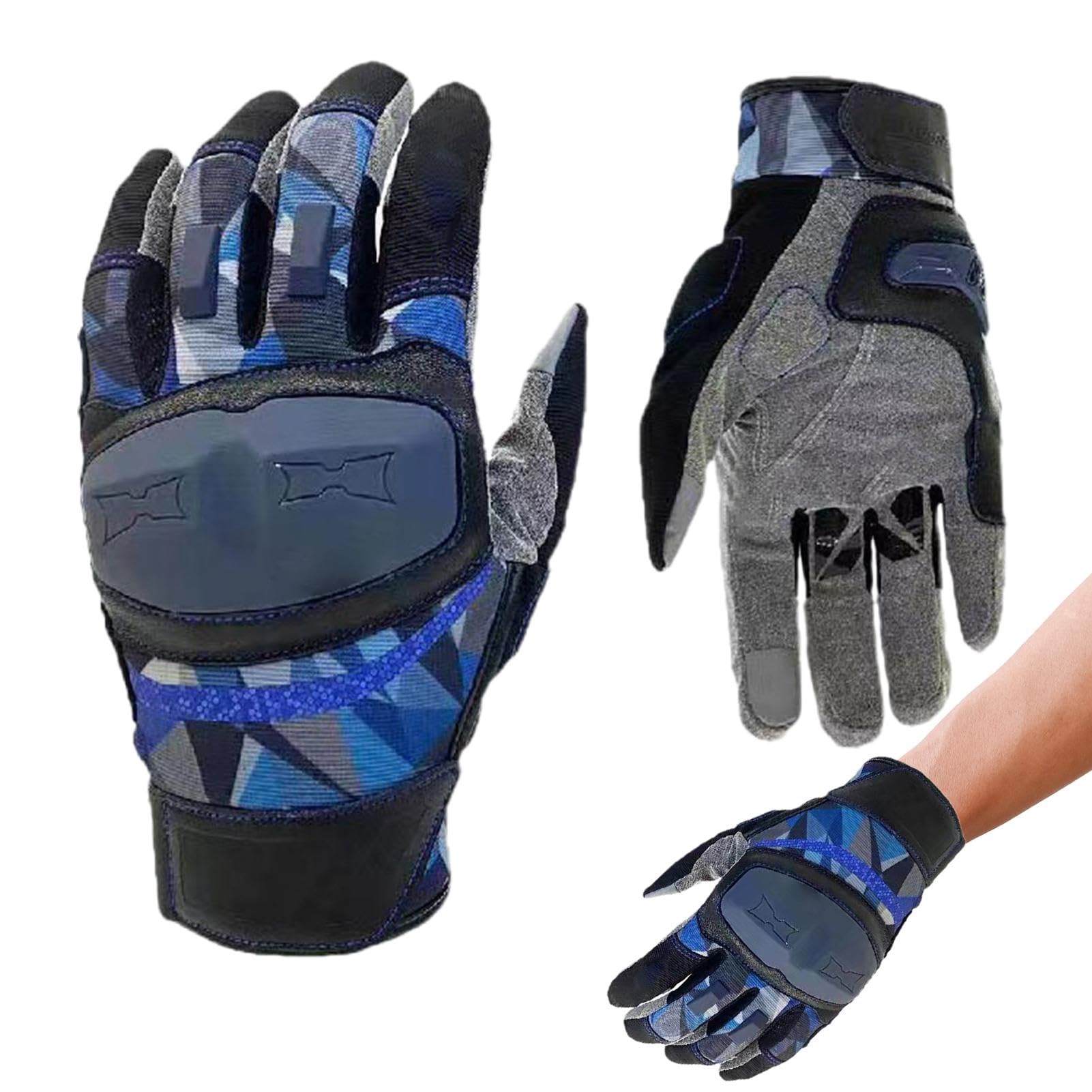 Guanti da moto da uomo, guanti da ciclismo, guanti da moto, guanti da motocross, guanti da motocross, guanti antiscivolo con touchscreen per corsa e ciclismo