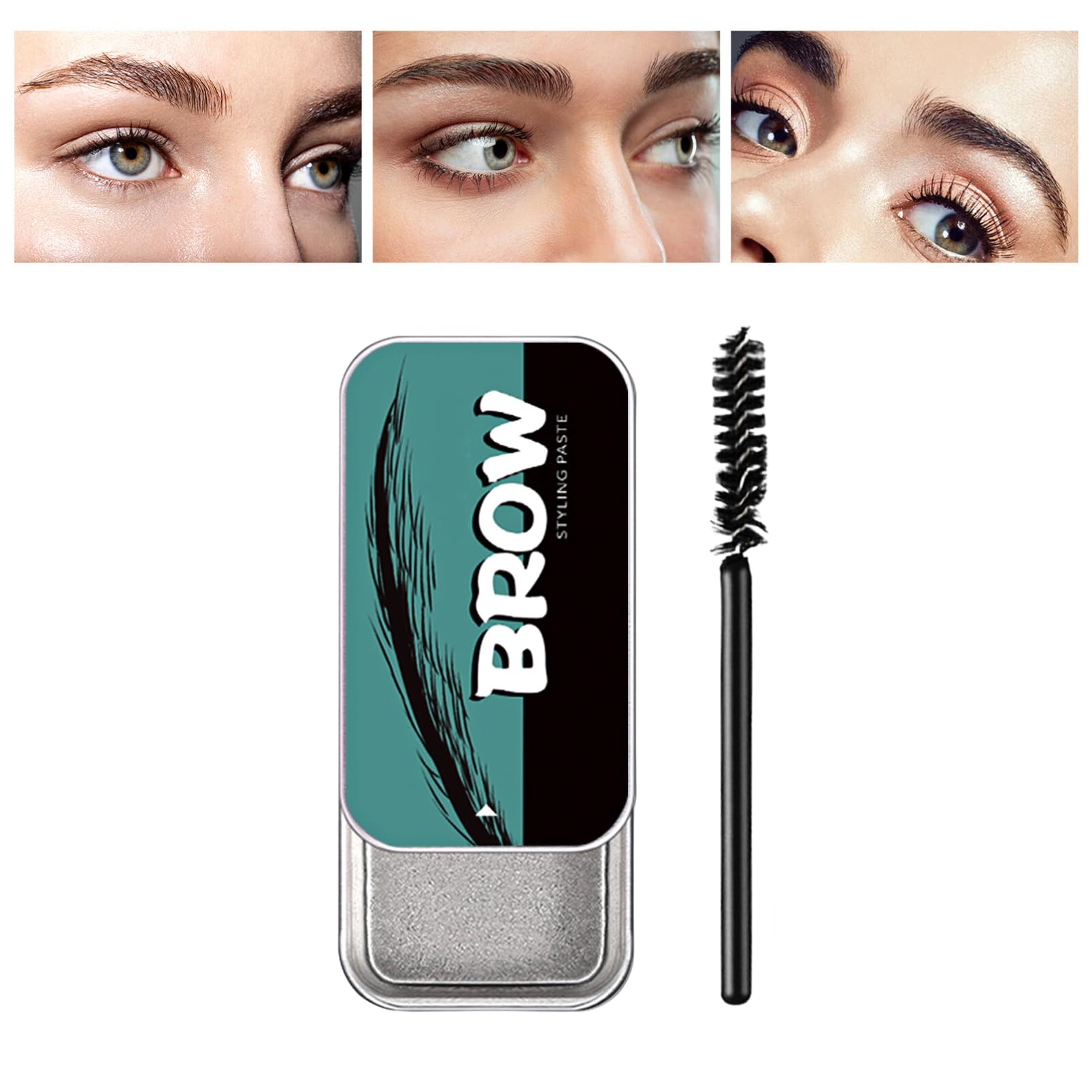TongyendEyebrow Gel Clear Brow Soap Kit, Waterproof Eyebrow Wax Brows Shaping Cream, Long Lasting for Natural Brows Shaping Defining, Feathery Eyebrow Pomade Makeup Balm