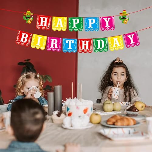 Miniatura 6 de Cartel de fiesta de feliz cumpleaños, decoración de feliz cumpleaños, pancarta mexicana de los muertos, decoración de fiesta mexicana, decoración de