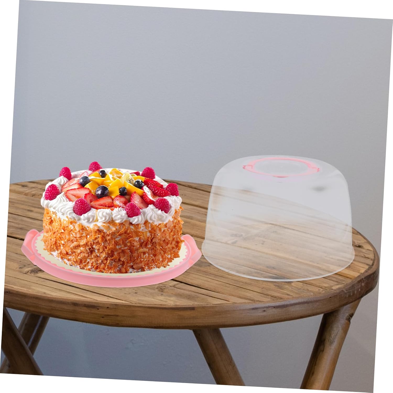 Manufactured Quality Cake Box 8in Tall Cake Cover Safe Plastic Multipurpose Fruit Vegetable Keeper Easy to Carry