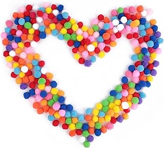 Molain 150Pcs Pom Poms 1 Inch Pom Poms Arts and Crafts Assorted Pompoms for Crafts DIY Pom Pom Balls Large Colored Cotton ...