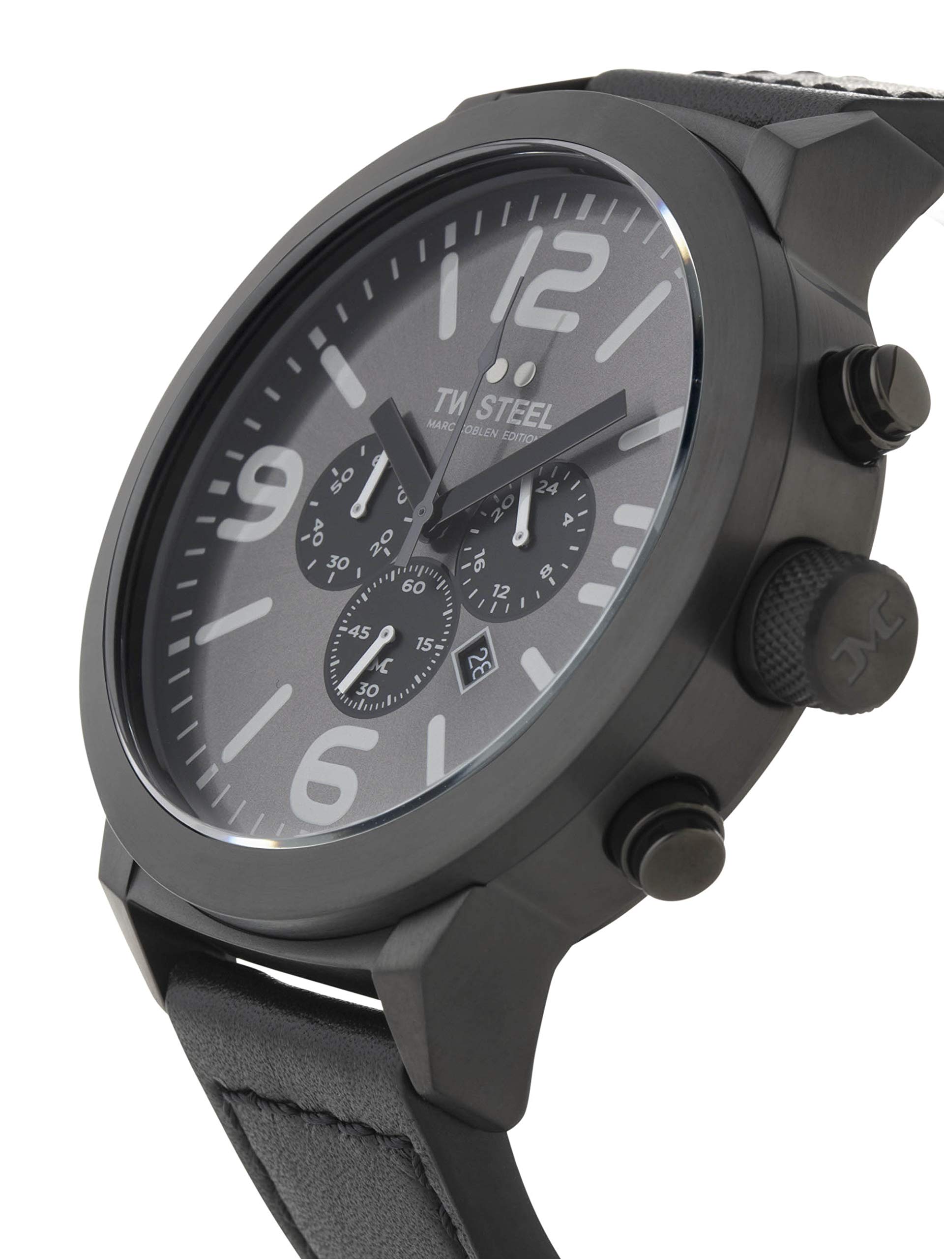 TW Steel Marc Coblen Edition Chrono mit Lederband 50 MM Grey/Black TWMC65